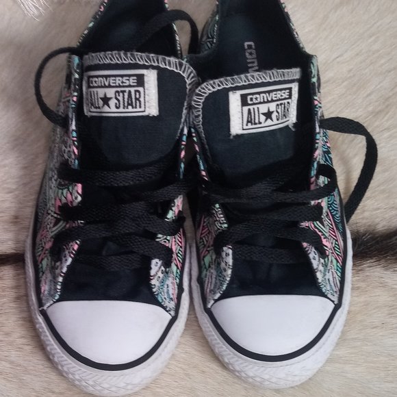 CONVERSE ALL STARS LOW TOPS MANDALA PRINT - Picture 1 of 11